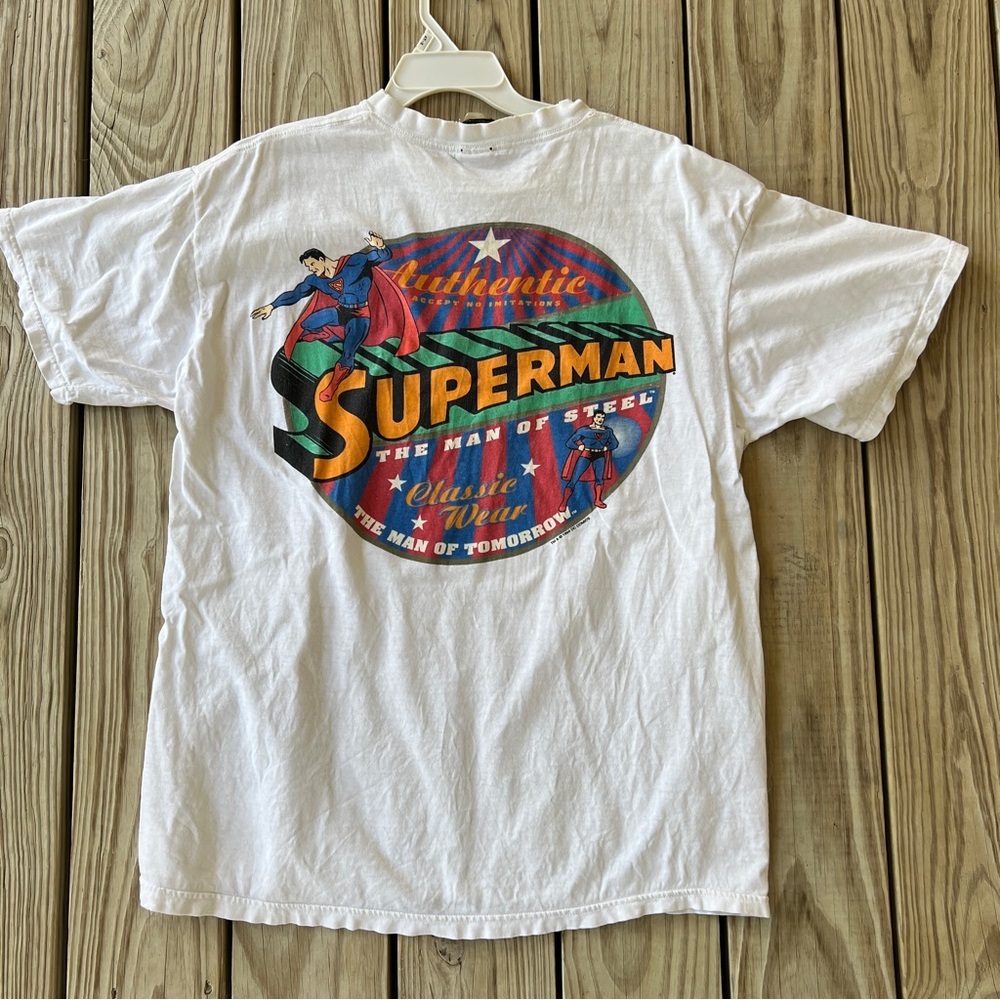 Superman XL vintage t-shirt tee 90s 1994 DC Comics Tultex Man of Steel rare